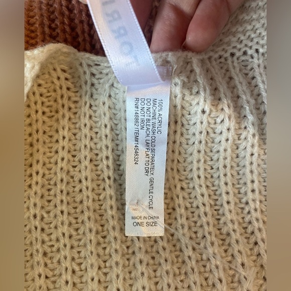 NWOT TORRID Ruana Knit Multi Color Dip Dye Sweater Wrap, Size OS - Picture 6 of 8